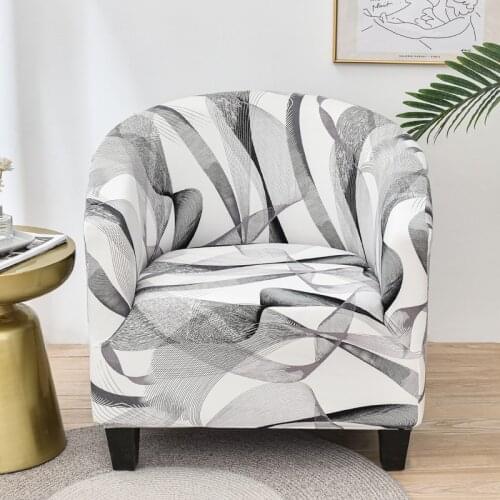 Bar chair decoration club chair cover armchair slipcover geometric printed small sofa covers protect for pets