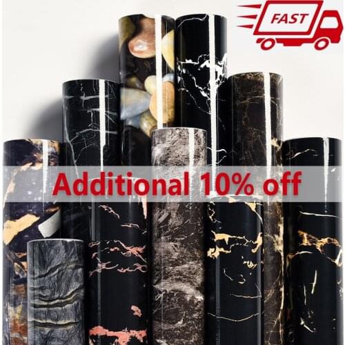 Thicken Imitation Marble Pattern Wall Stickers Kitchen Bathroom Countertops Waterproof Oil-Proof Wallpaper Desktop Cabinets