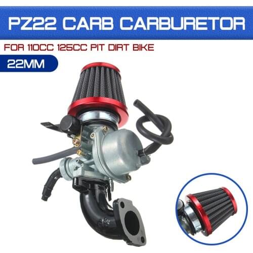 110cc 125cc 22mm PZ22 Carb Carburetor Air Filter Intake Pipe For SSR Lifan CRF50 Pit Dirt Bike Motorcycle ATV