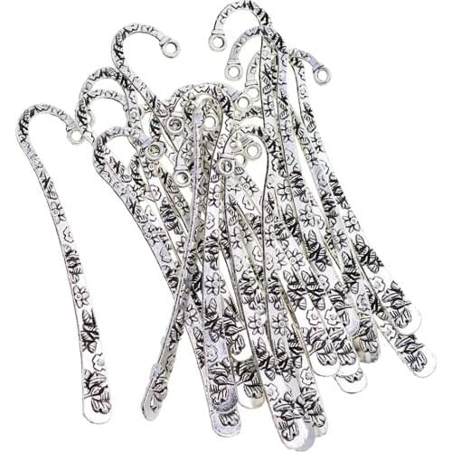 20pcs Tibetan Mental Beading Bookmarks With Loop DIY Making Jewelry Pendant