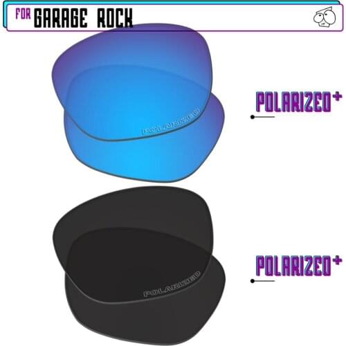 EZReplace Polarized Replacement Lenses for - Oakley Garage Rock Sunglasses - BlackPPlus-BluePPlus