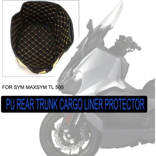 Motorcycle PU Rear Trunk Cargo Liner Protector For SYM MAXSYM TL 500 Maxsym TL500 Accessories Seat Bucket Pad