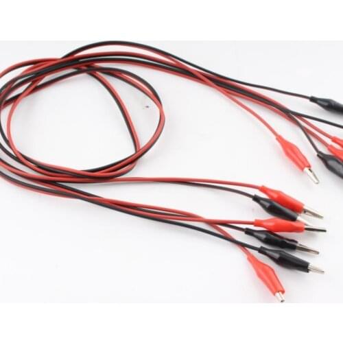 4MM Crocodile Clips Clamp Dual Alligator to Banana Plug Connector Oscilloscope Test Probe Cable for Multimeter Measure Tool