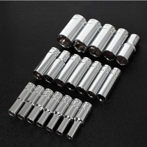 1Pcs Length 78mm Hex Socket Sleeve Wrench Metric 1/2"(12.5mm) Interface Sockets Bit Hand Tools 8mm-32mm