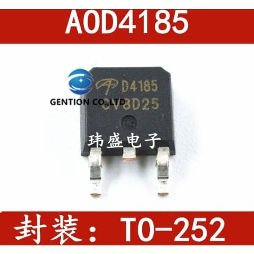 10PCS AOD4185 -40A -40V TO252 D4185 p-channel field-effect MOS tube in stock 100% new and original