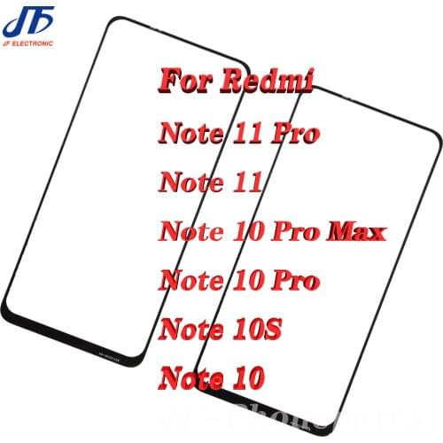10Pcs/Lot For Xiaomi Redmi Note 10 Touch Screen Panel Front Outer Glass Lens For Redmi Note 10 5G LCD Glass Front With OCA Glue