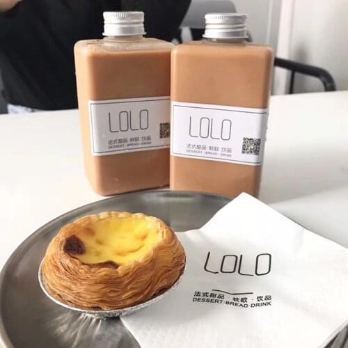 20pcs High quality square transparent creative bottle flesh juice bottle PETplastic milk tea cup ice coffee yogurt enzyme bottle