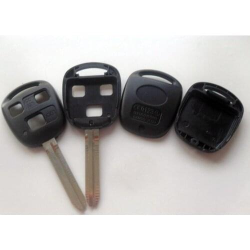 3 Buttons Replacement Remote Key Shell Case For Toyota Prado Camry Lexus With TOY43 Blade Fob Key Cover 10PCS/lot