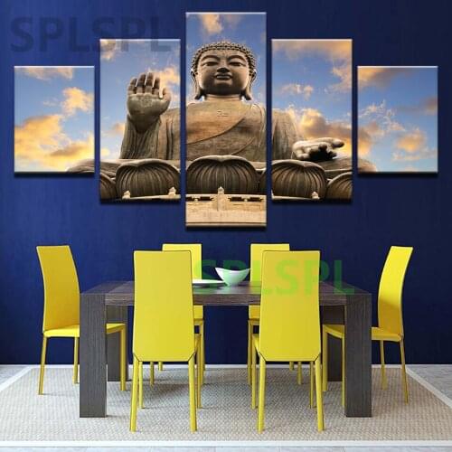5Piece Canvas Art Printing Buddha series Painting Canvas Print On Canvas Printing Wall Pictures Home Decoration SPLSPL