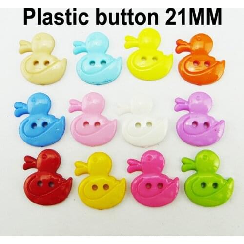 100PCS 21MM animal duck series Plastic buttons coat boots sewing clothes accessory kid joy button P-246