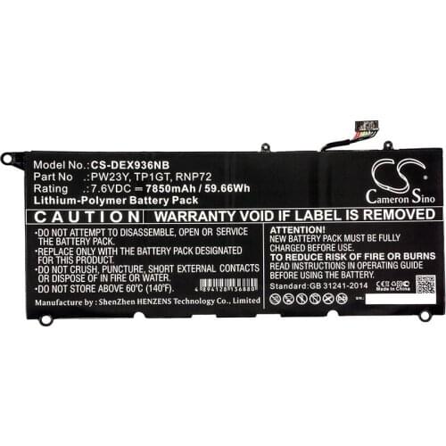 Cameron sino for DELL XPS 13 9360XPS 13 9360-D1605G 0RNP72 PW23Y RNP72 TP1GT battery