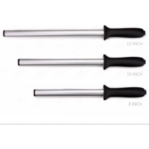 1pcs Diamond Sharpening Steel 8/10/12 Inch Sharpening Rod Kitchen Knife Sharpener Sharpening Steel Diamond Edge Grind