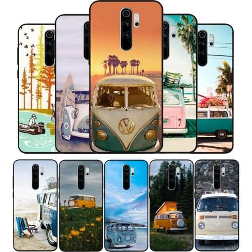 Combi Van Surf black Silicone Phone Case For Redmi note 9 8 7 Pro S 8T 7A Cover