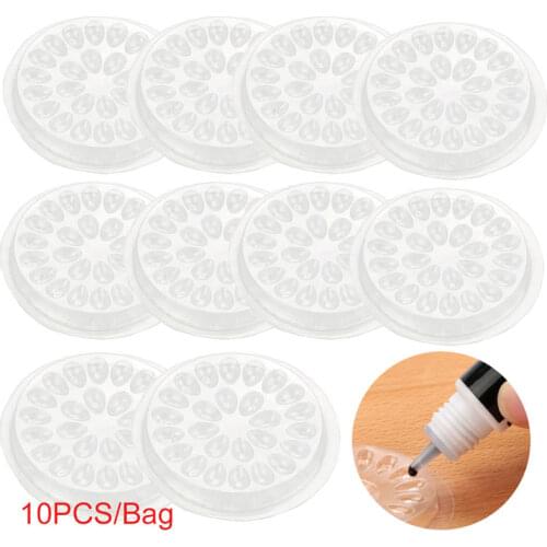 10 PcsWholesale Glue Gasket Eyelash glue holder Adhesive Pallet Eyelash Extension glue pads stand on eyelash plastic glue holder