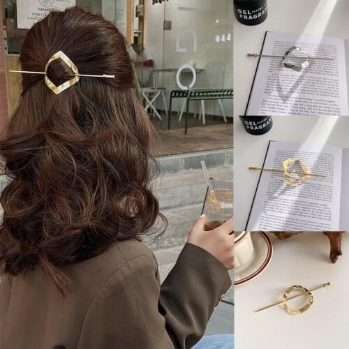 Elegant Korean Style Fashion Women Girls Gold Sliver Hair Clips Hair Accessories Mental Vintage Lady Female Headwear Hairpins