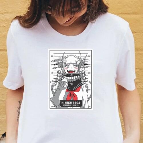 Boku No Hero Academia Anime T-shirt My Hero Academia Cartoon Men Women T Shirt Himiko Female Clothing Tee 100%Cotton Manga Tops