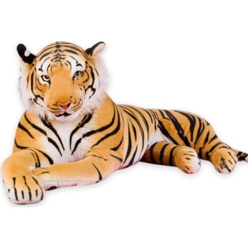 Quality Simulation Animal Tiger Plush Toy Giant Stuffed Realistic Animals Doll Children Gift Teaching Props Deco 51inch 130cm