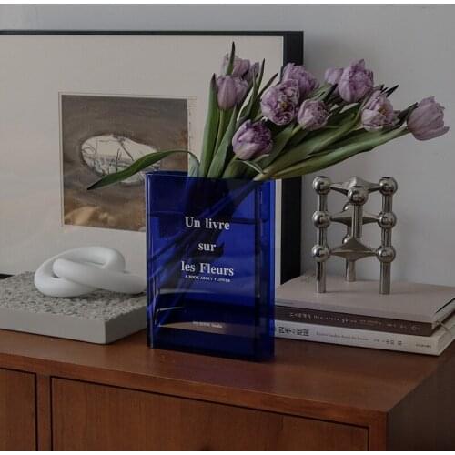 INS Fake Books Books Acrylic Vases Flower Ware Home Decoration Nordic Simple Living Room Home Decoration Table Ornaments