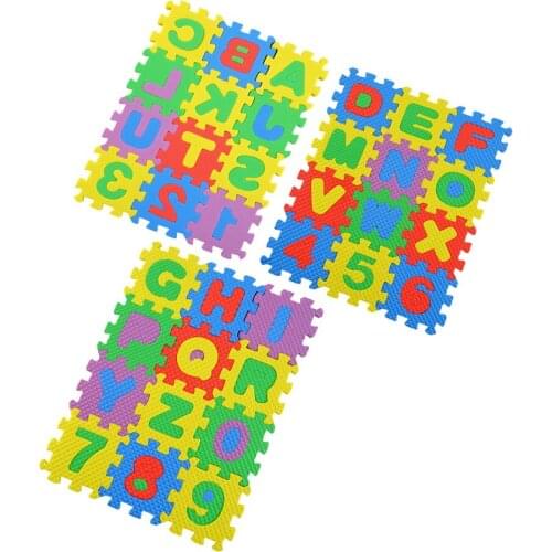 36Pcs Colorful Puzzle Kid Educational Toy Alphabet A-Z Letters Numeral Foam Play Mat Self-Assemble Baby Crawling Pad