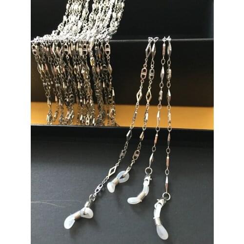 Silver electro plated eyeglass brass chains spectacle retainer eyewear metal lace