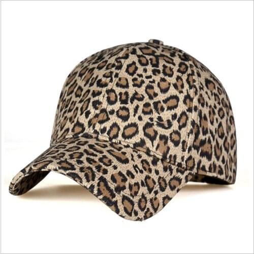 Leopard Velcro Adjustable Trucker Cap Men Autumn Winter Casual Korean Version Tide Peaked Cap Baseball Hat