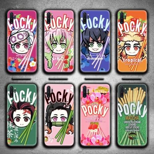 Cute Cartoon Pocky Cookies Phone Case For Samsung Galaxy Note20 ultra 7 8 9 10 Plus lite M51 M21 M31 J8 2018 Prime