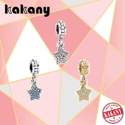 Fashion High Quality 100% S925 Sterling Silver Star Pendant In Three Colors. Original Diy Jewelry Suitable For Women