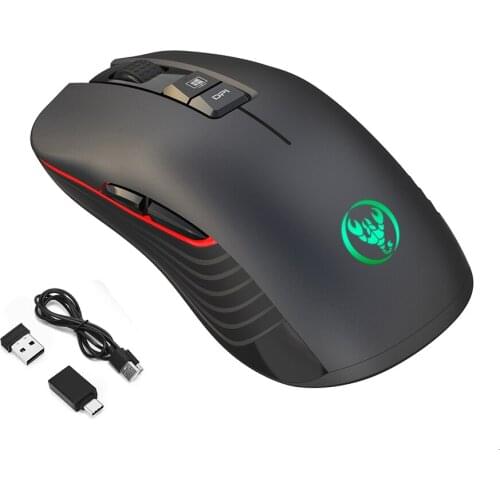 2.4G USB-C Wireless Mouse Rechargeable Gaming Mouse 3600DPI 7 Button Type-c Mute Mice for Macbook Laptop PC Game Mouse