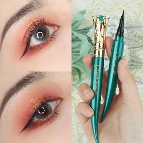 Small Green Pepper Eyeliner Extremely Fine Waterproof Sweat Proof Not Easy To Smudge Quick Dry Novice Beginner Make Up