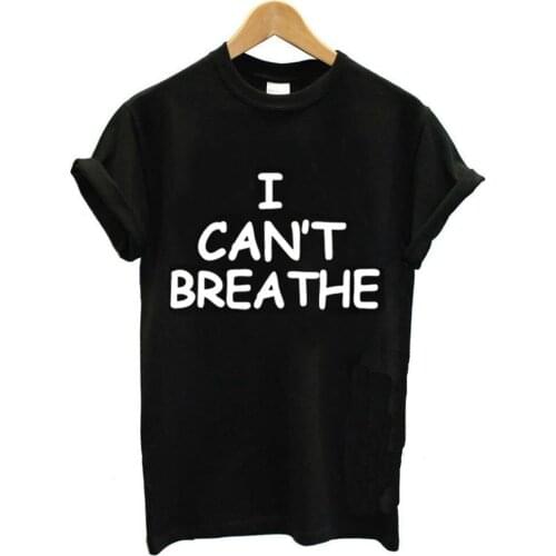 New Arrival Plus Size 4XL Men Short Sleeve Graphic Tees Tops I Can't Breath Printed T-shirt