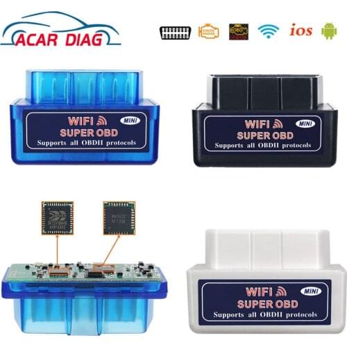 OBD Scanner New Super Mini ELM 327 V1.5 WiFi OBD2 ELM327 V 1.5 WI-FI OBDII Diagnostic Tool for Android/Ios/Windows/PC obd Scanne
