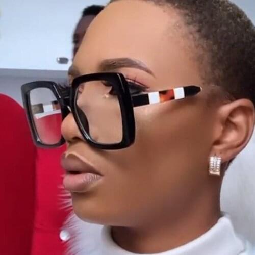 Fashion Clear Lens Square Sunglasses Women 2021 Men Gradient Sun Glasses Eyeglasses Personalized Luxury Brand Shades UV400