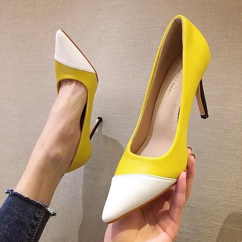 Four Seasons New Women Pumps Shoes Good-quality Concise Pointed Toe 9cmHigh Heels Casual Party Office Ladies Career Female Shoes