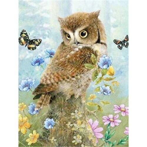 Animal Butterfly Flower Pre-Printed 11CT Cross-Stitch DIY Embroidery Set DMC Threads Craft Handicraft Handiwork Decor