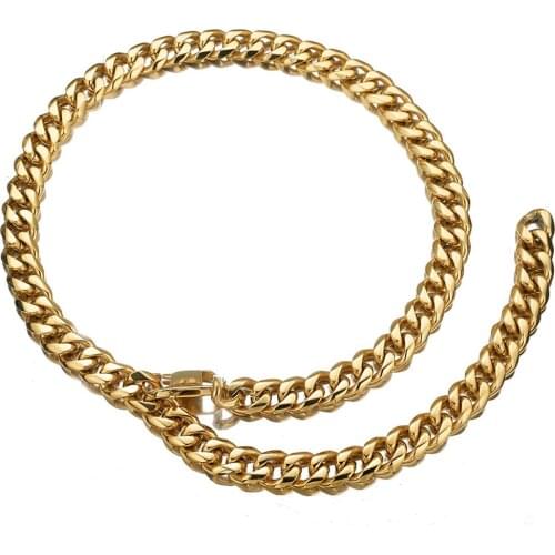 13/15/17/19mm Xxxtentacion Adjustable Choker Tail Hip Hop Rapper Stainless Steel Silver Color Mens Cuban Curb Chain Necklace