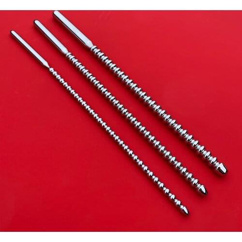 3pcs/set Male Mastuburator 6mm/8mm/10mm Urethral Catheters Hypoallergenic Stainless Steel Urinary Plug Stimulator Urethra Rod