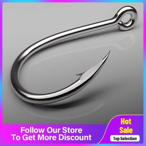 50pcs Fishing Hooks Set High Carbon Steel Sharpen Barbed Single Circle Hook Tackle Set Sea Fishinhook Fly Fishing Accessories