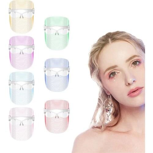 7 Colors LED Light Therapy Face Mask Photon Instrument Anti-aging Anti Acne Wrinkle Removal Skin Tighten Beatuy SPA Treatment