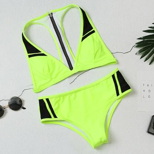 Bikinis Women Black Swimsuit 2020 New Sexy Push Up Swimwear Low Waist Bathing Suit Halter Bikinis Suit Swim Bather