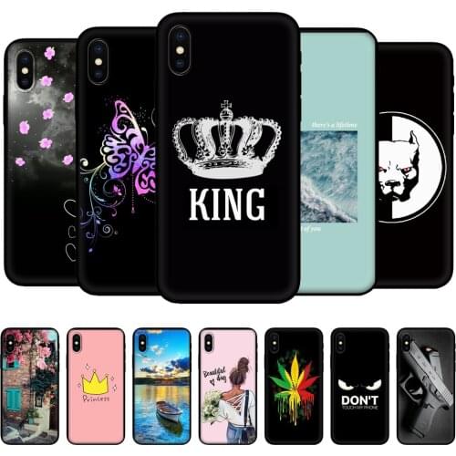 For iphone X XS XR Case soft Silicon Cover For iphone xs max coque etui bumper back Phone cover full protective black tpu case
