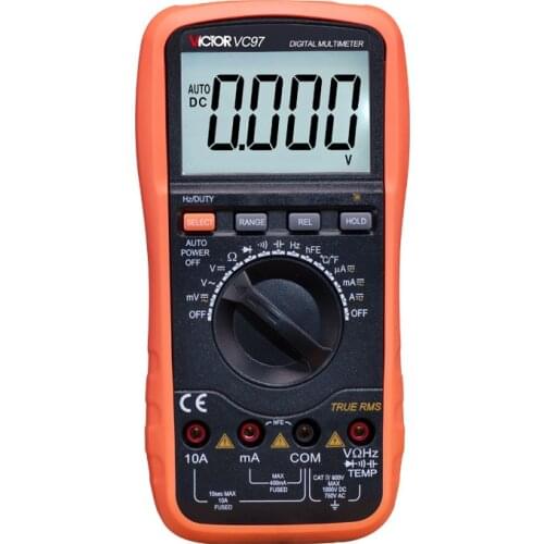 Digital Multimeter VC97 True RMS Auto Range 4000 Counts Resistance Capacitance Frequency Temperature Tester Meter Multimetro