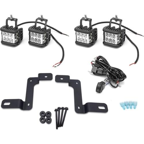 For Jeep Wrangler JL 2018-2020 Unlimited Dual 60W LED Light Pod A-Pillar Mount Kits