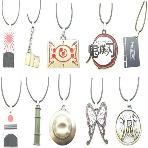 Hot-selling Cosplay Animation Peripheral Products Demon Slayer Chain Necklaces for Women Men Jewelry Accessories Gift