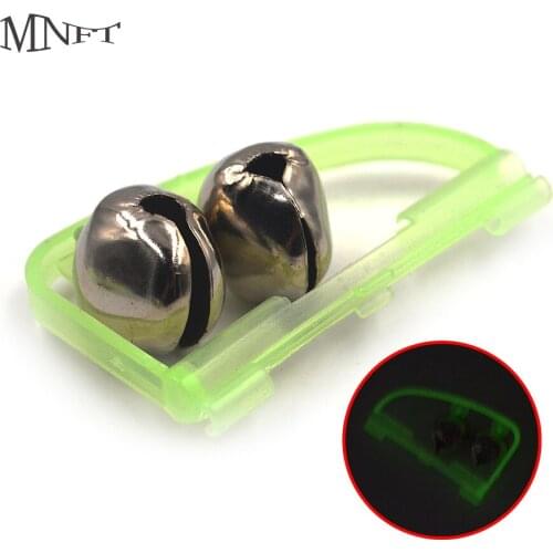 MNFT 30Pcs Double Bell Design Fish Rod Fishing Luminous Alert Bell Night Fishing Accessory
