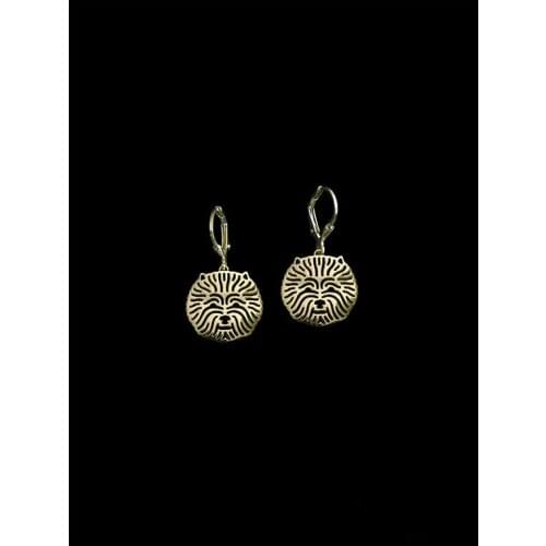 Trendy West Highland White Terrier Drop Earrings Gold Silver Color Plated Animal For Women Girl