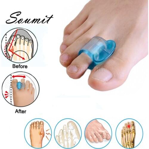 Soft Silicone Gel Toe Separator for Hallux Valgus Bunion Spacers Thumb Corrector Orthopedic Straightener Adjuster Foot Care Tool