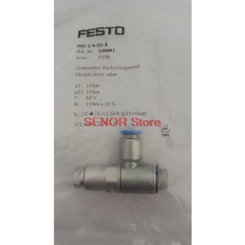 New original pilot operated check valve HGL-1/4-QS-8 530041