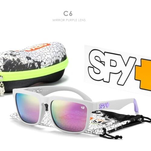 Fashion purple lens Sunglasses Square frame Polarized Sun glasses women outdoor Reflective Coating UV400 With Case