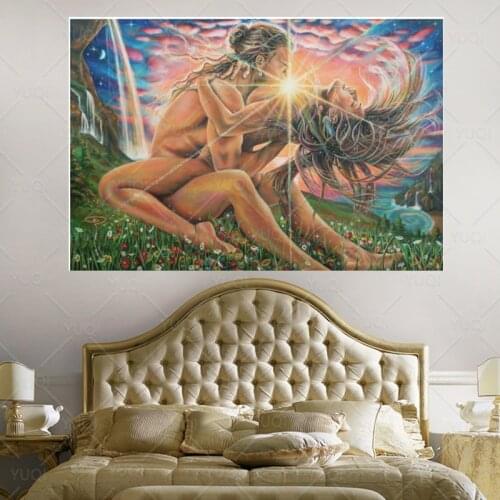 Sex Love Couple sun light Posters Prints Canvas Painting Wall Art Picture For Bedroom Home Décor