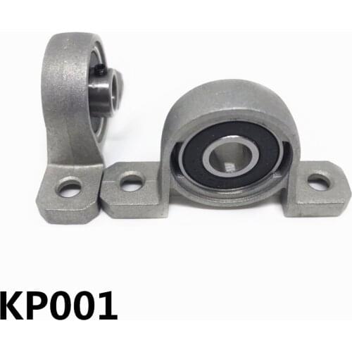 2Pcs Zinc Alloy KP001 Ball Bearing 12mm Bore Diameter Housing Pillow Block Shaft Support Bearing pedestal